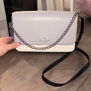 Kate Spade Gray Crossbody Bag with Chain